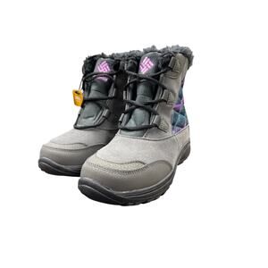 Columbia Women's Ice Maiden Shorty Boots Grey Teal Purple Size 6 New